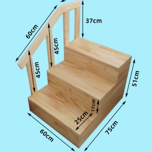 儿童发育康复训练筛查智测评估专用双向迷你实木扶梯木楼梯步梯