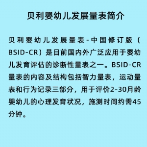 Bayley贝利婴幼儿发展量表评估系统工具箱BSID-CR